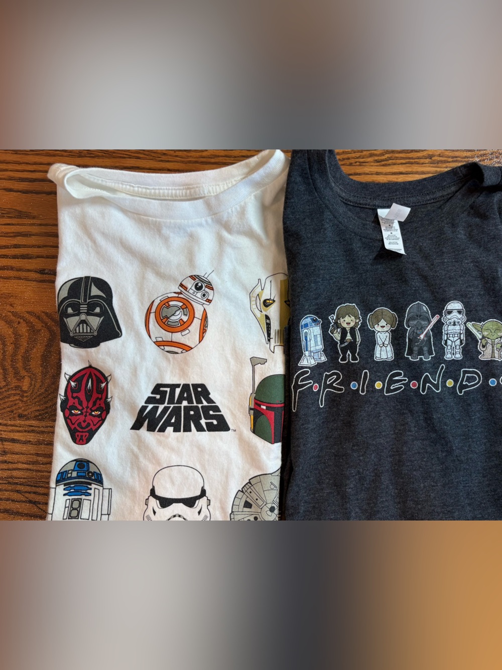 Star Wars & Friends Mashup Kids Tees - White & Dark Gray